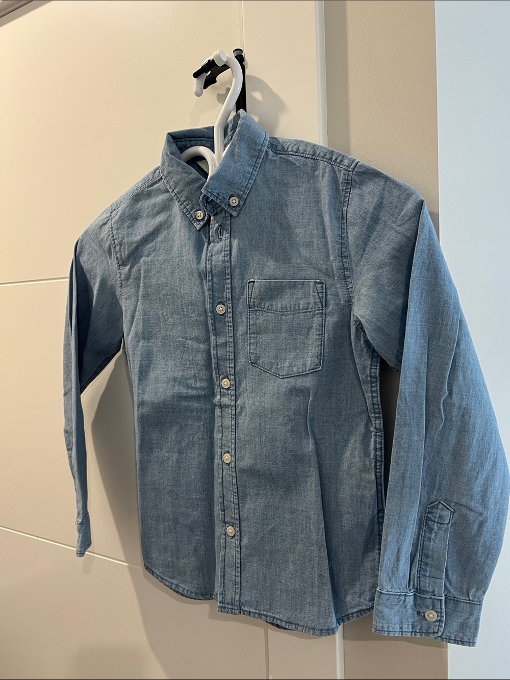 NEW H&M Kids Light Blue Denim Button-Down Shirt